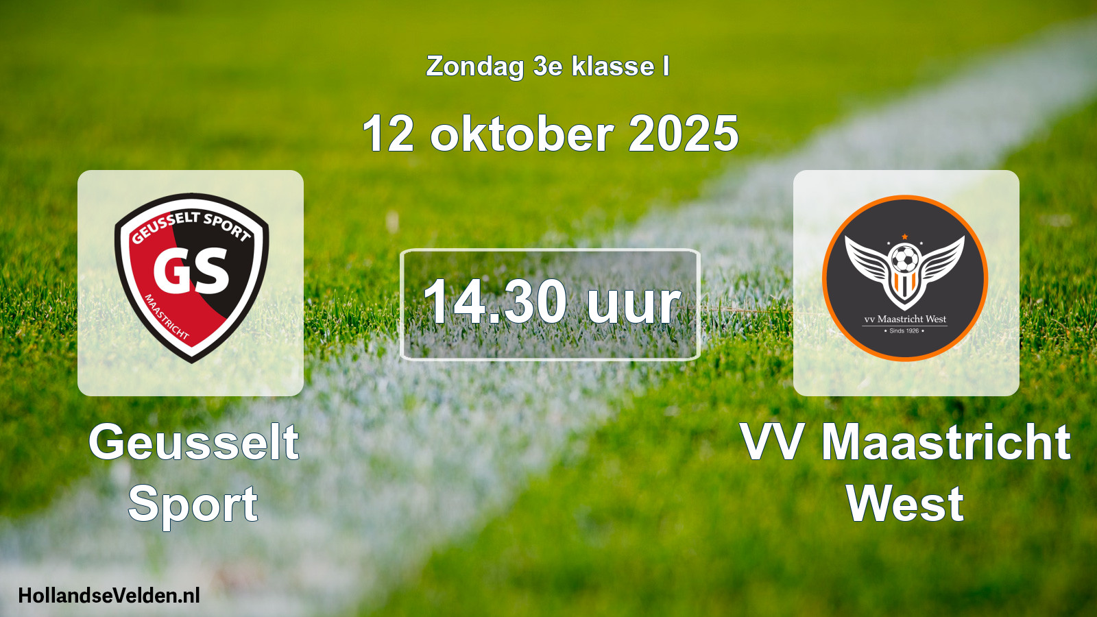 Scheduled Match: Geusselt Sport - VV Maastricht West (12 October 2025)
