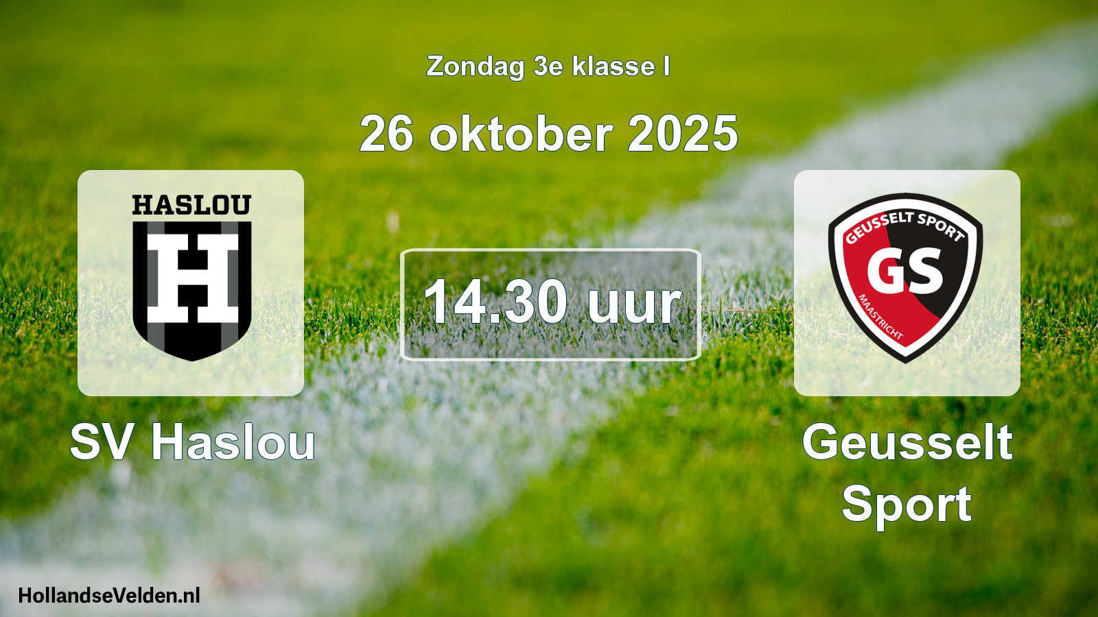 Scheduled Match: SV Haslou - Geusselt Sport (26 October 2025)