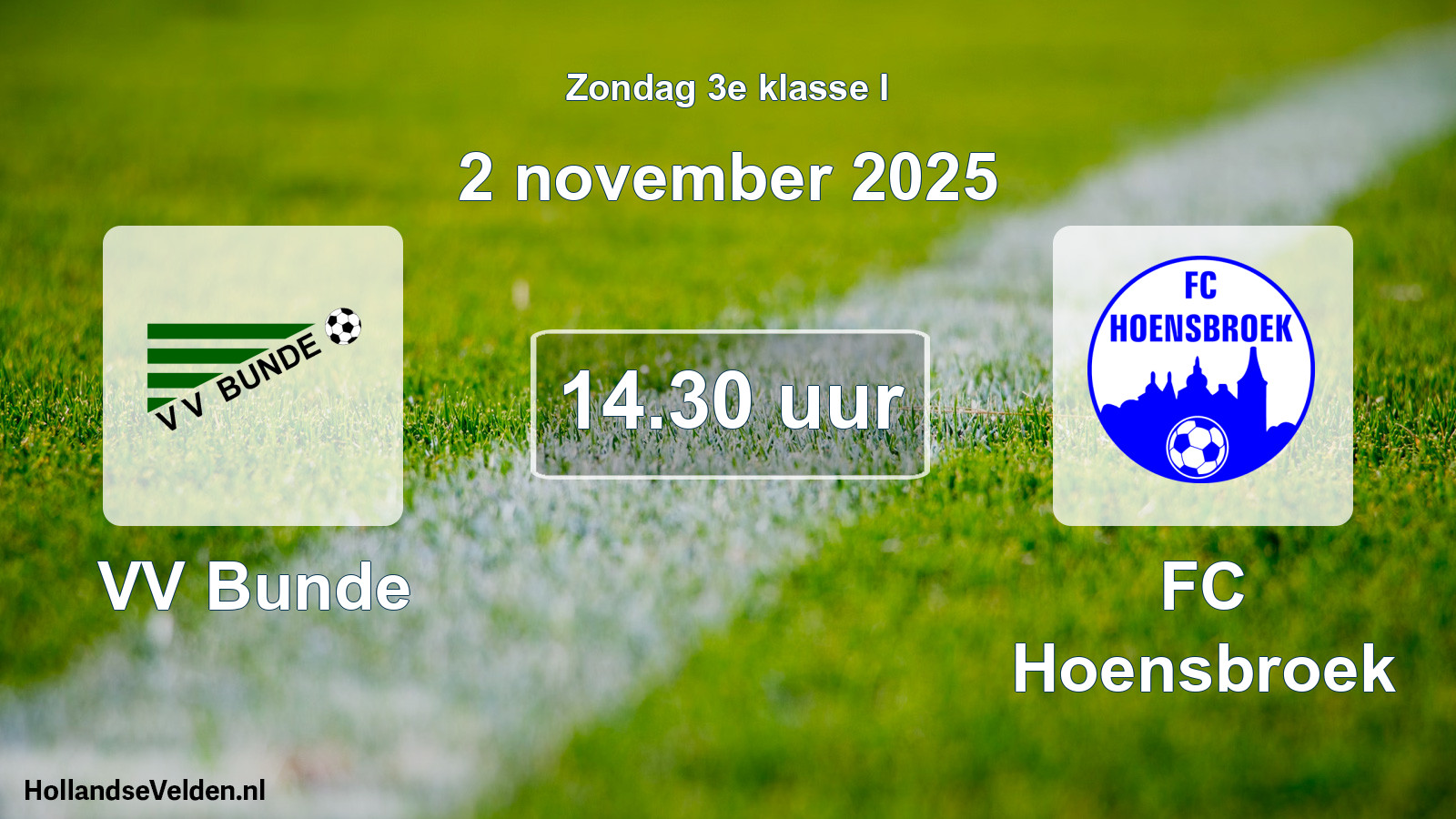 Scheduled Match: VV Bunde - FC Hoensbroek (2 November 2025)