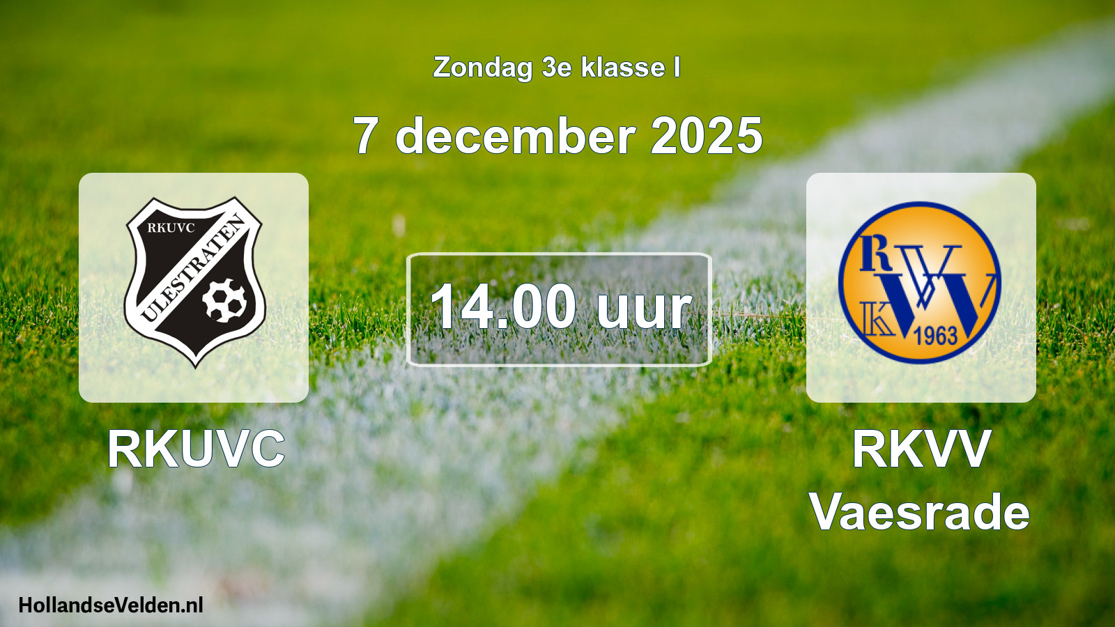 Scheduled Match: RKUVC - RKVV Vaesrade (7 December 2025)