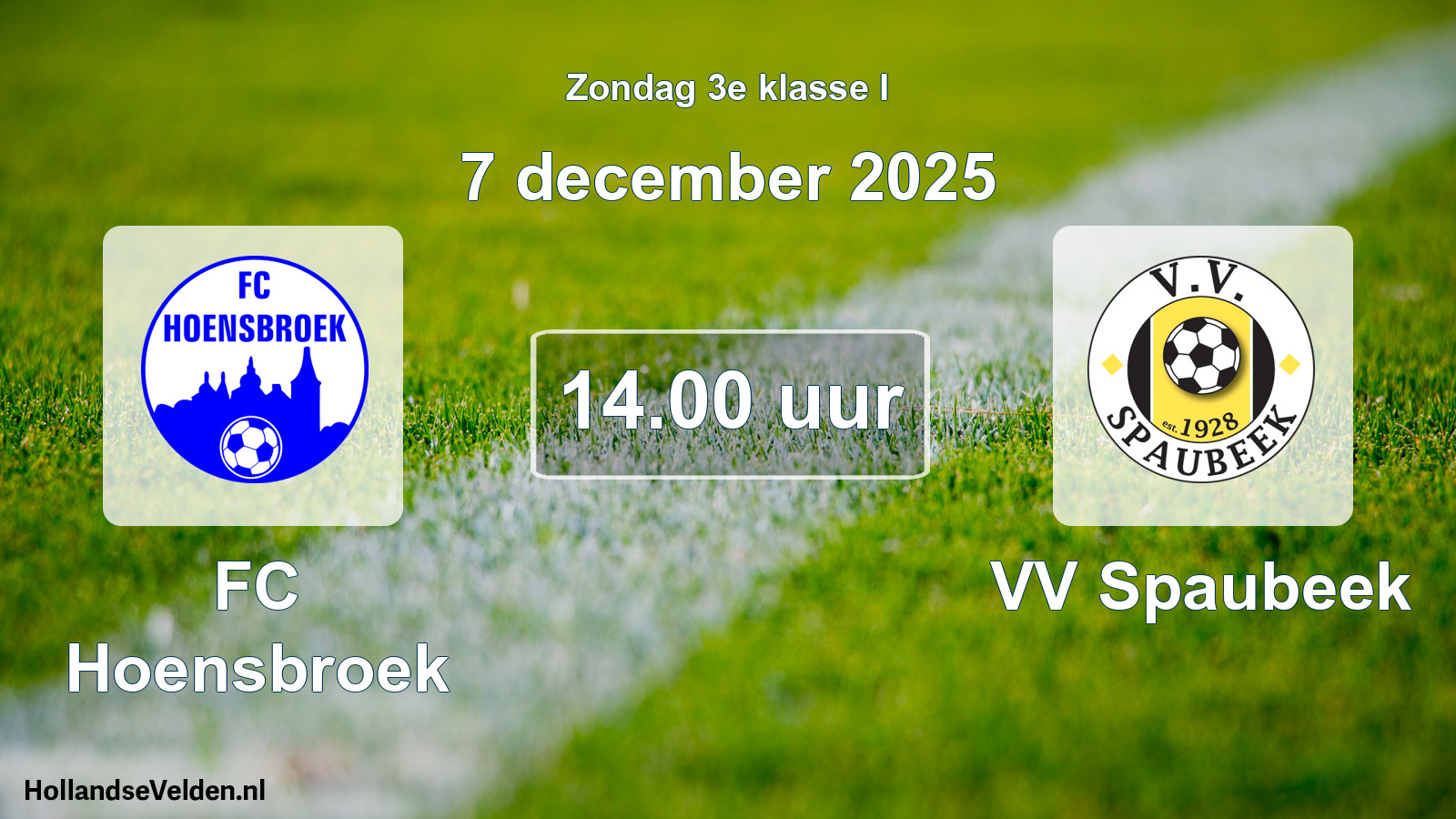 Scheduled Match: FC Hoensbroek - VV Spaubeek (7 December 2025)