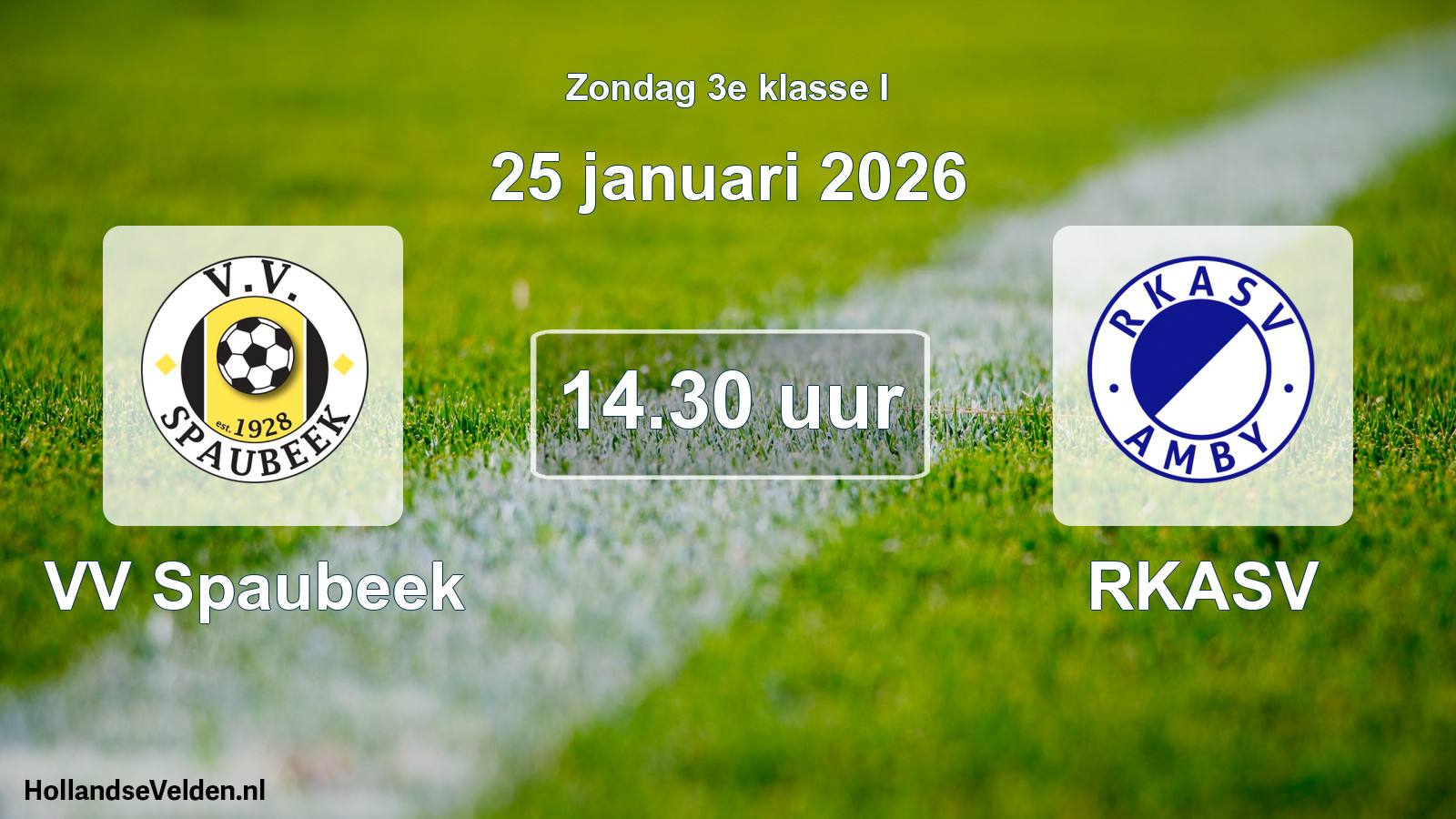 Geplande wedstrijd: VV Spaubeek - RKASV (25 januari 2026)