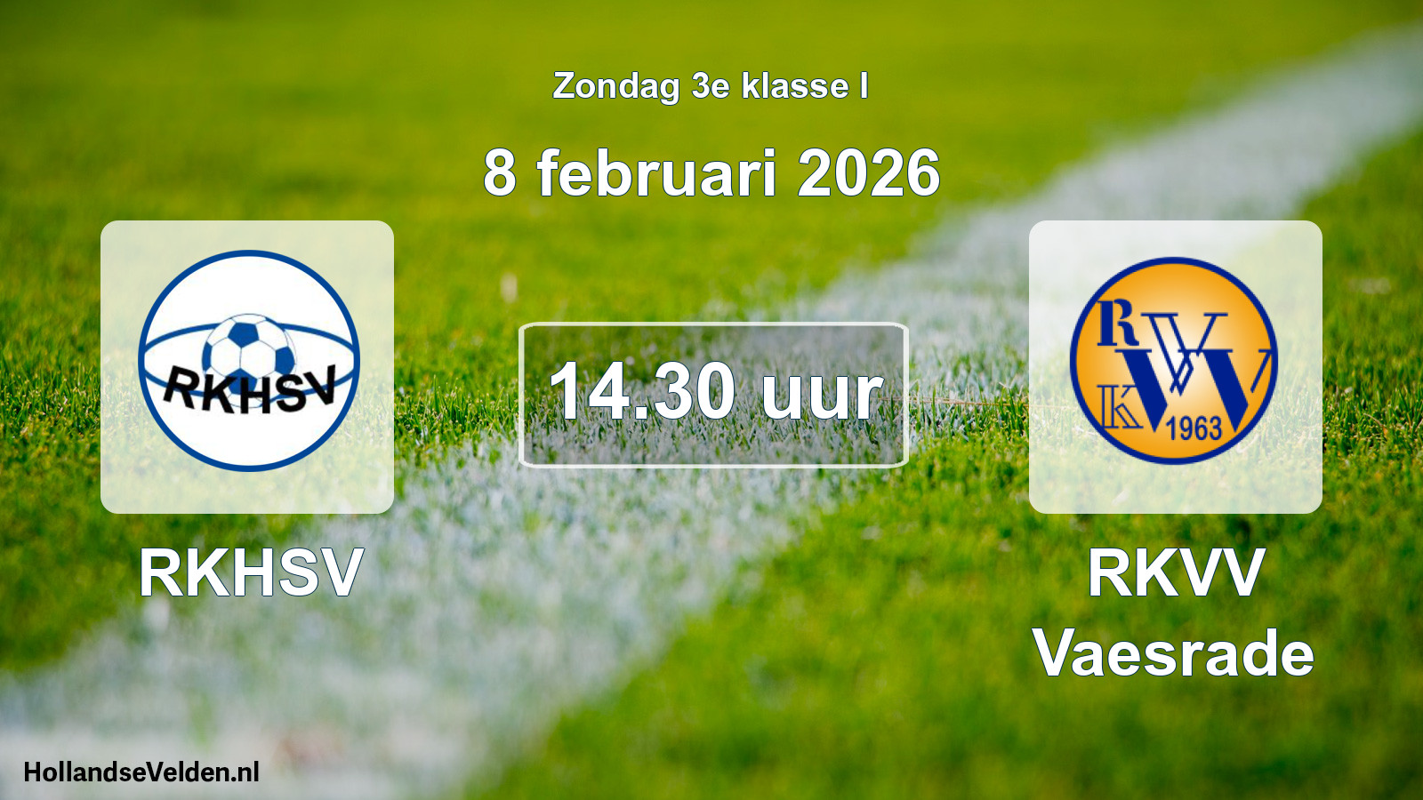 Geplande wedstrijd: RKHSV - RKVV Vaesrade (8 februari 2026)