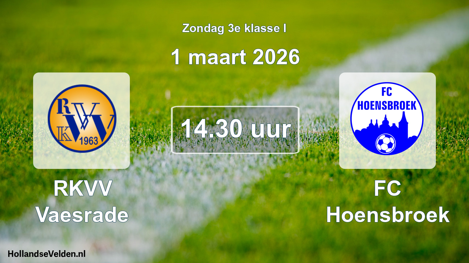 Scheduled Match: RKVV Vaesrade - FC Hoensbroek (1 March 2026)