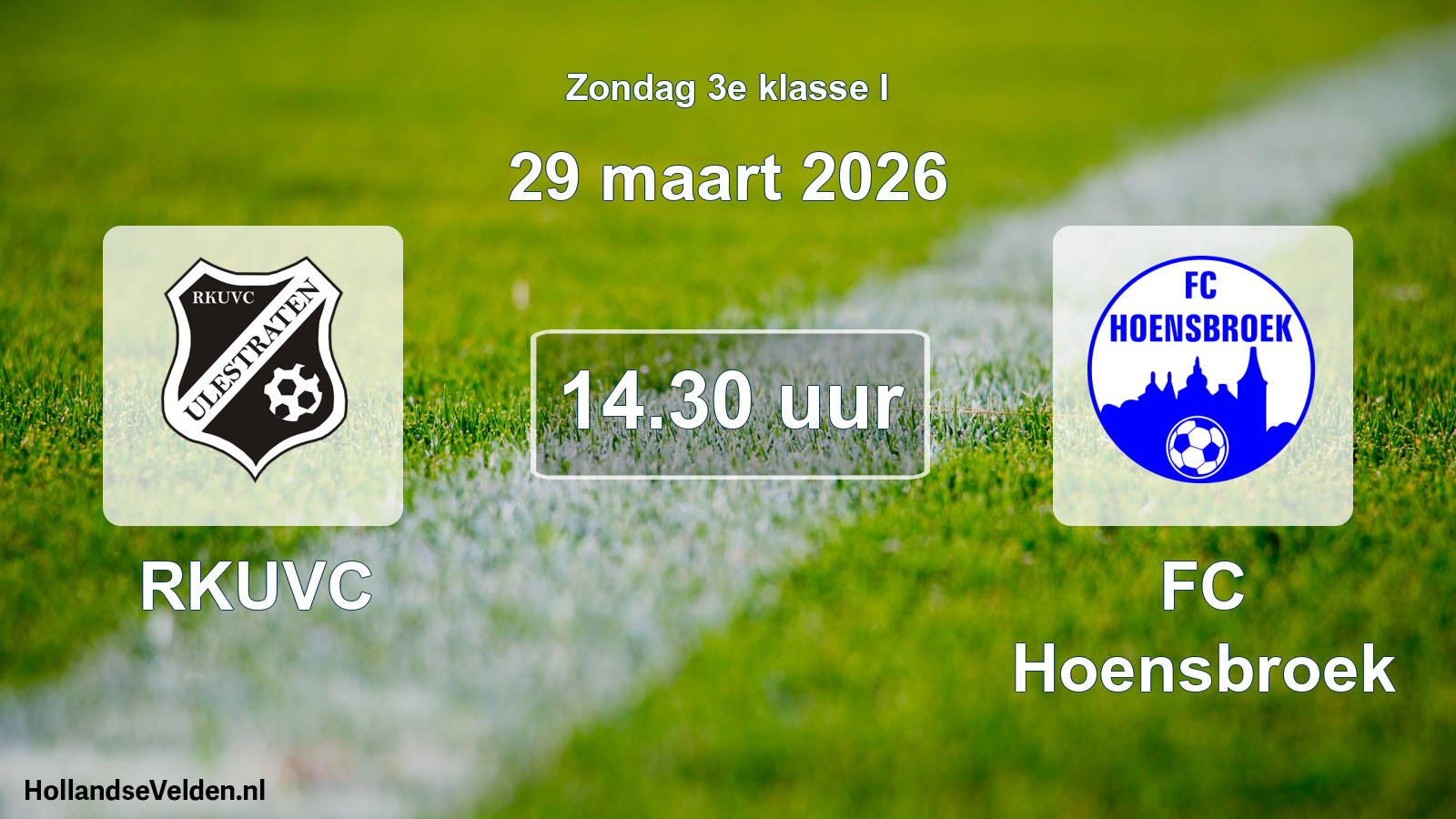 Geplande wedstrijd: RKUVC - FC Hoensbroek (29 maart 2026)