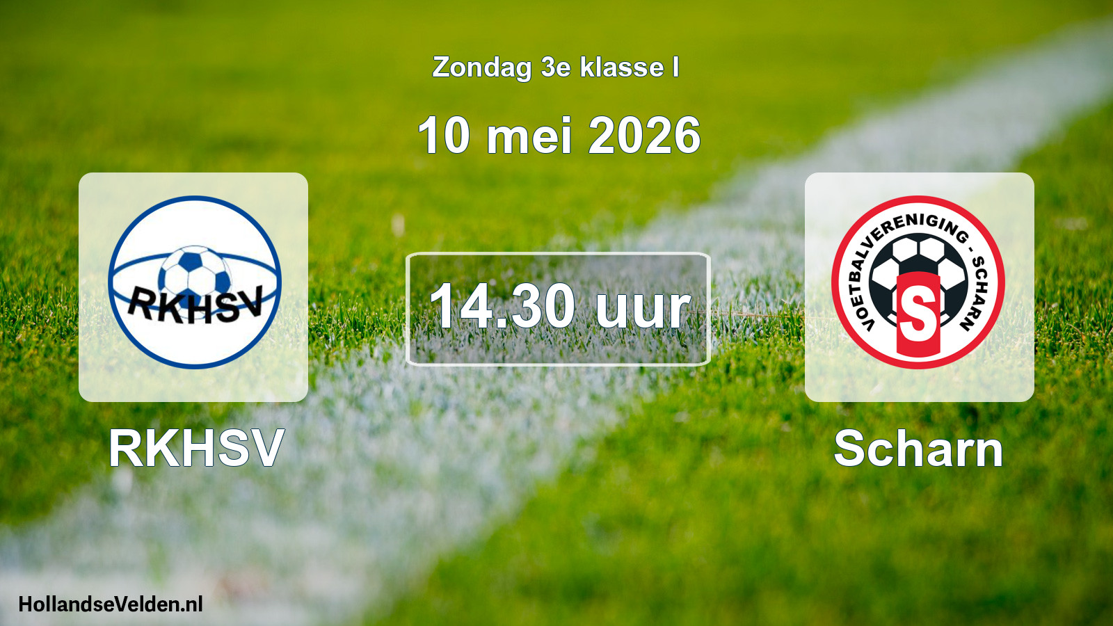 Geplande wedstrijd: RKHSV - Scharn (10 mei 2026)