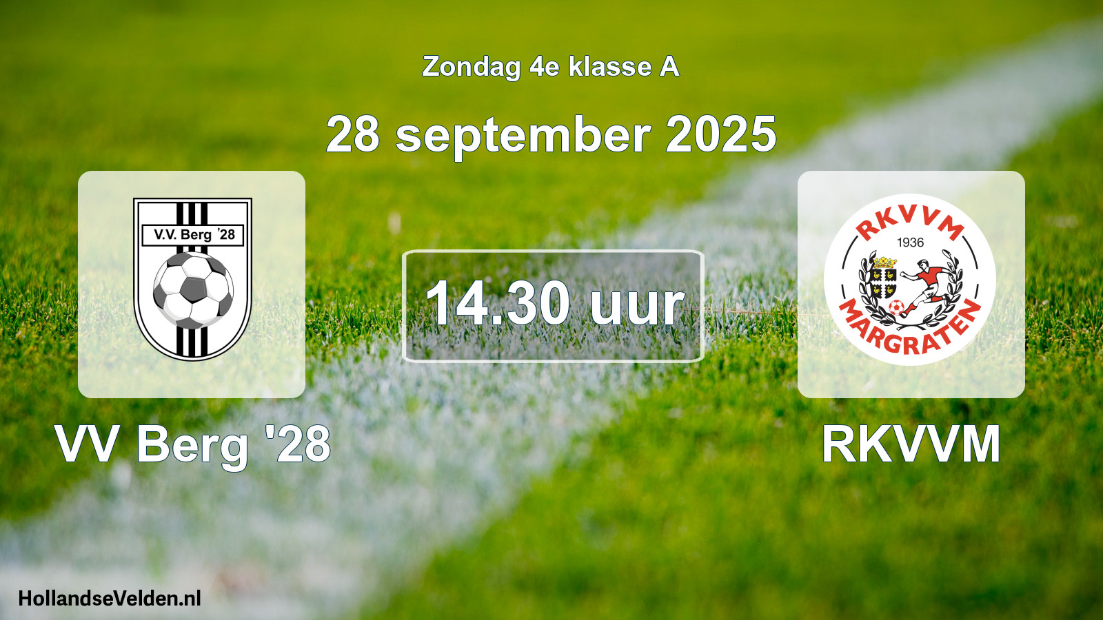 Scheduled Match: VV Berg '28 - RKVVM (28 September 2025)