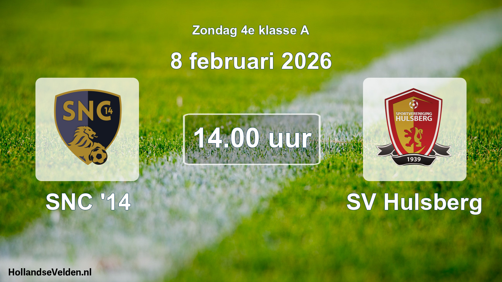 Scheduled Match: SNC '14 - SV Hulsberg (8 February 2026)