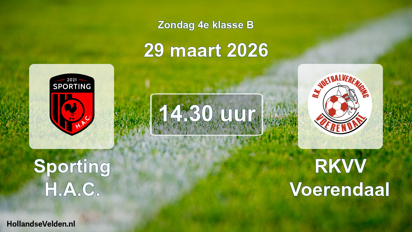Scheduled Match: Sporting H.A.C. - RKVV Voerendaal (29 March 2026)