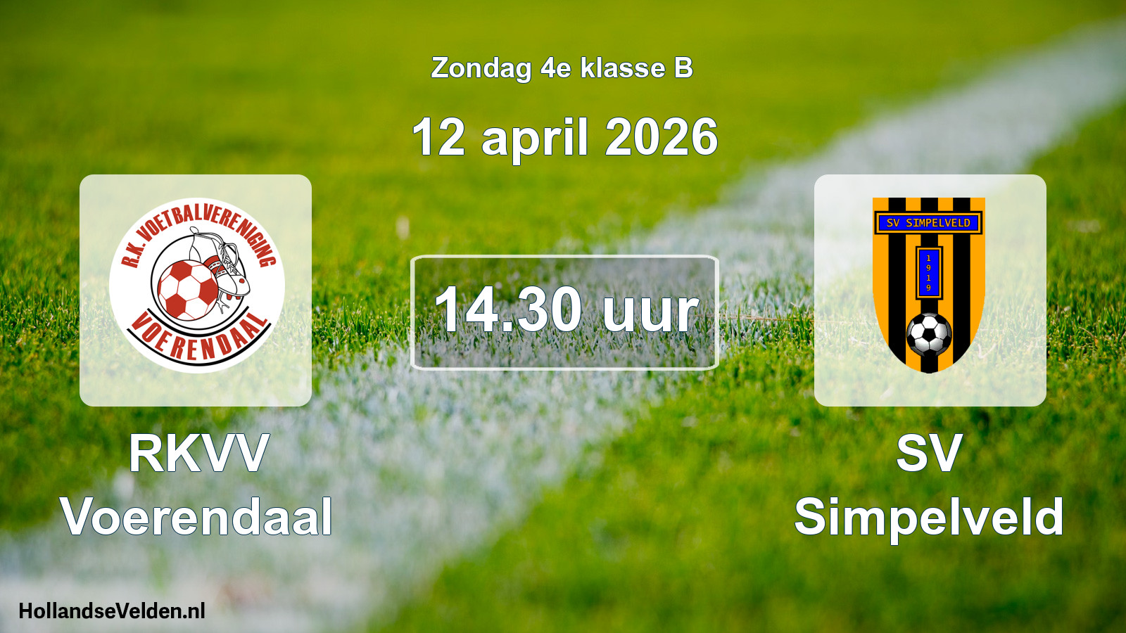 Scheduled Match: RKVV Voerendaal - SV Simpelveld (12 April 2026)