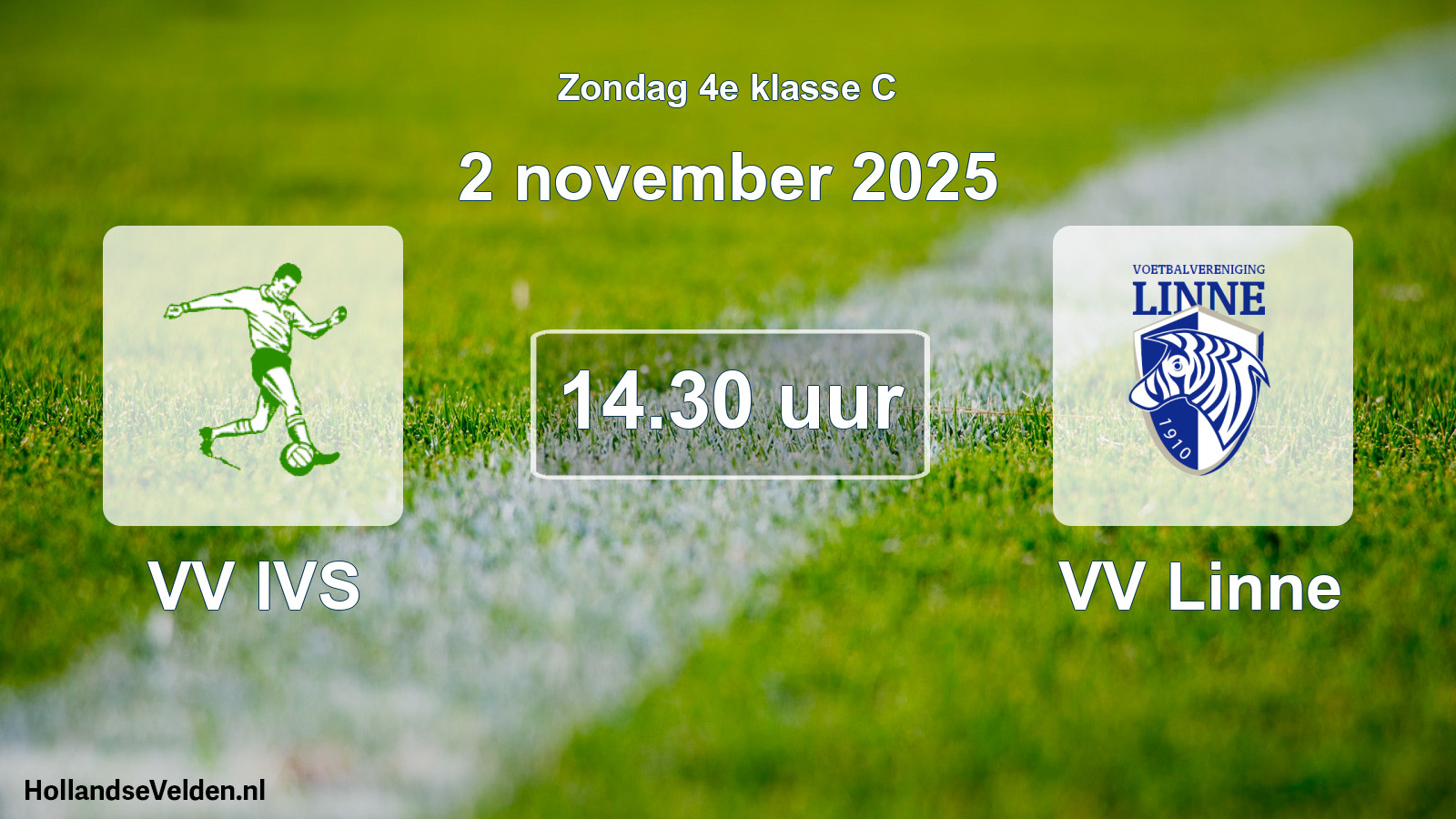 Geplande wedstrijd: VV IVS - VV Linne (2 november 2025)
