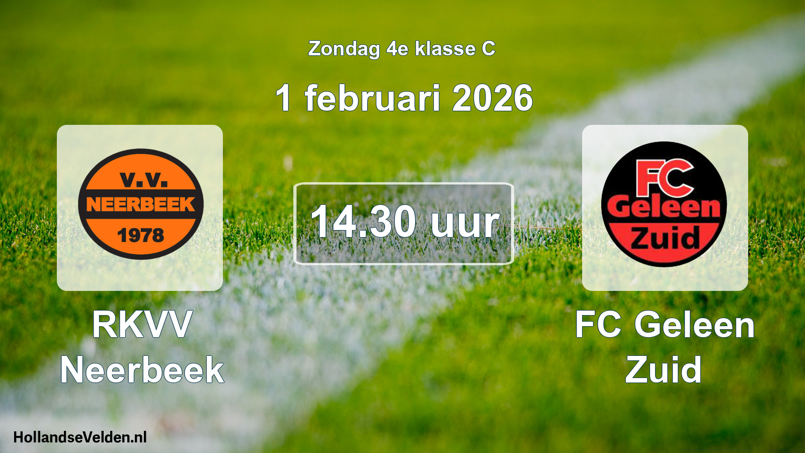 Geplande wedstrijd: RKVV Neerbeek - FC Geleen Zuid (1 februari 2026)