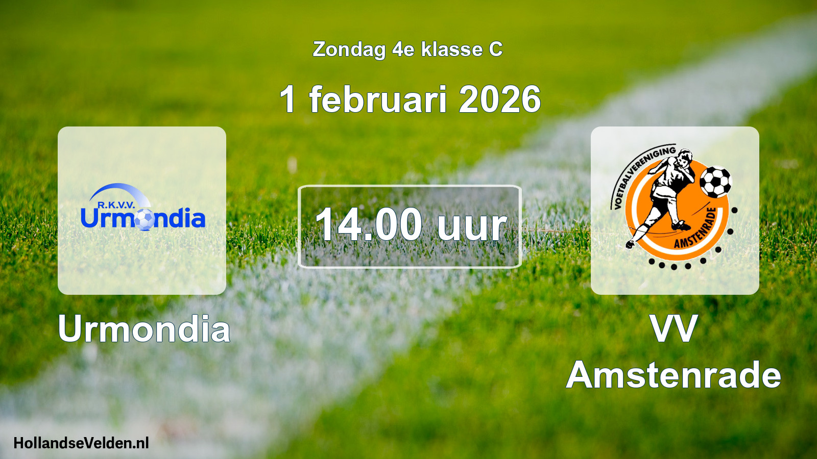 Scheduled Match: Urmondia - VV Amstenrade (1 February 2026)