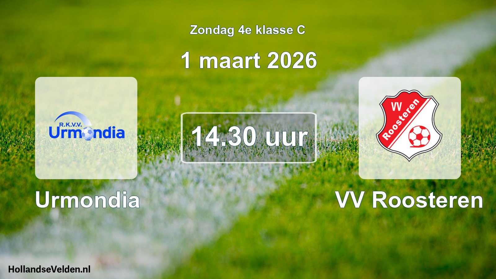 Scheduled Match: Urmondia - VV Roosteren (1 March 2026)