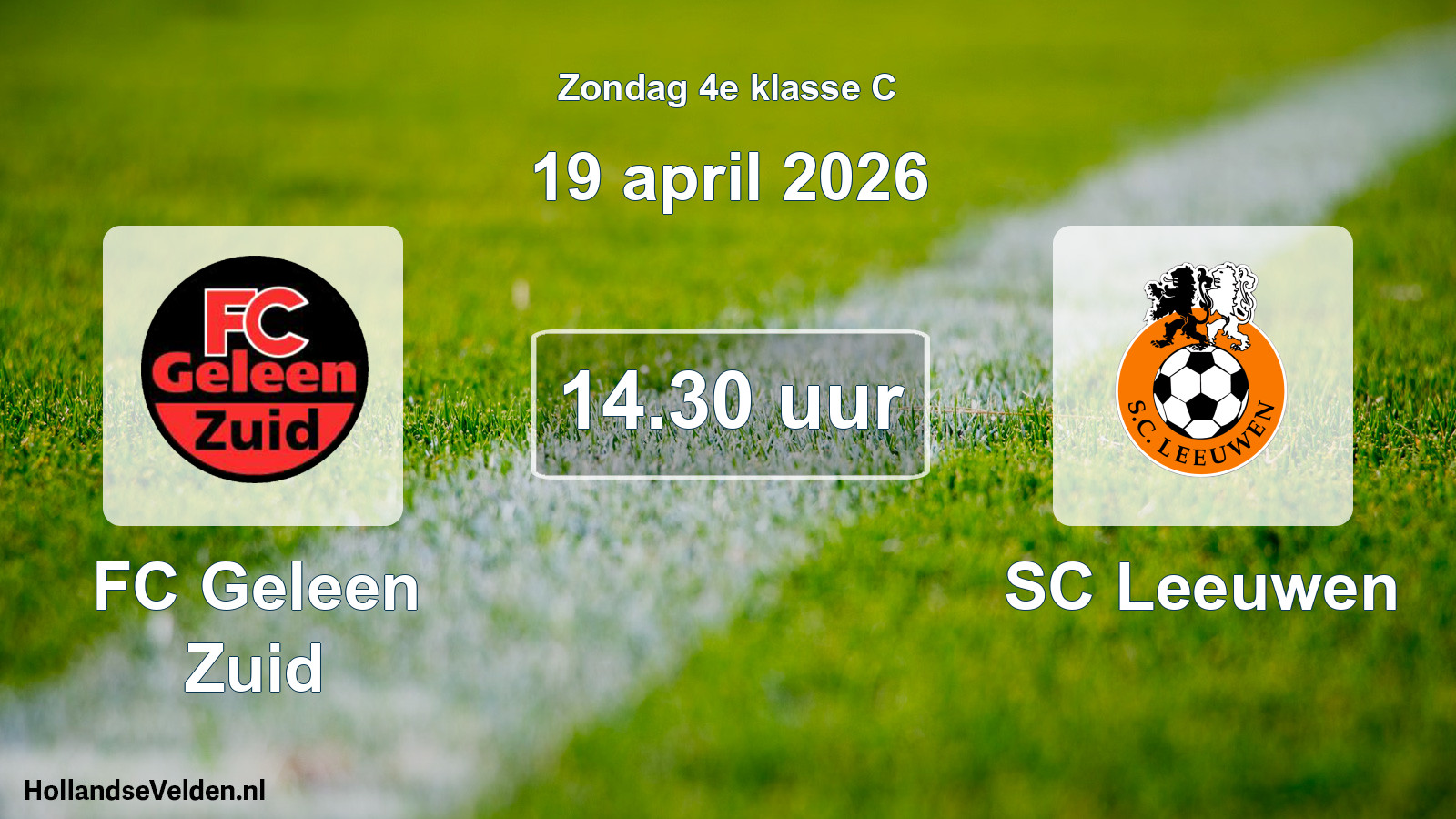 Geplande wedstrijd: FC Geleen Zuid - SC Leeuwen (19 april 2026)