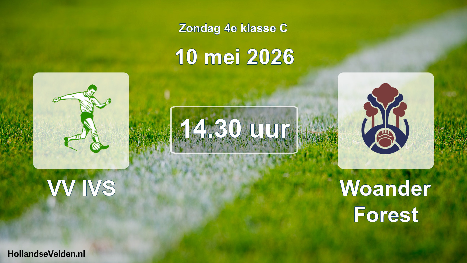 Geplande wedstrijd: VV IVS - Woander Forest (10 mei 2026)