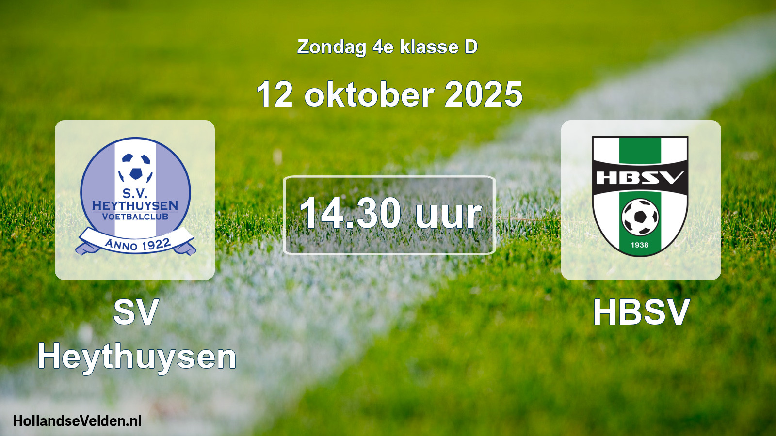 Geplande wedstrijd: SV Heythuysen - HBSV (12 oktober 2025)