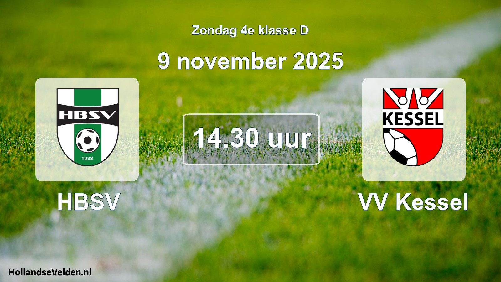 Geplande wedstrijd: HBSV - VV Kessel (9 november 2025)