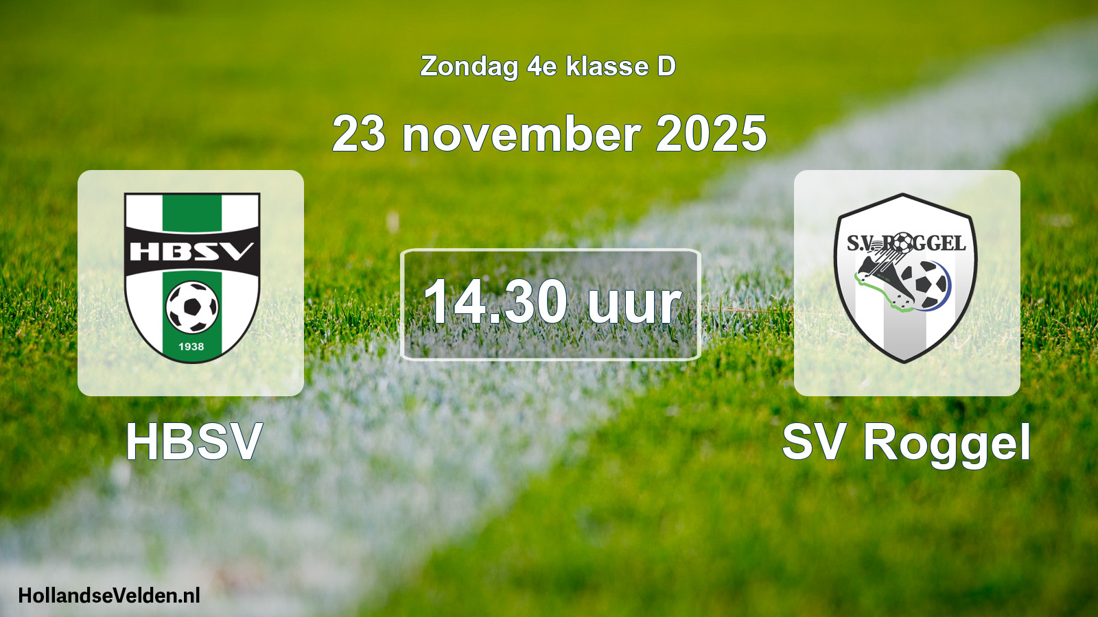 Geplande wedstrijd: HBSV - SV Roggel (23 november 2025)