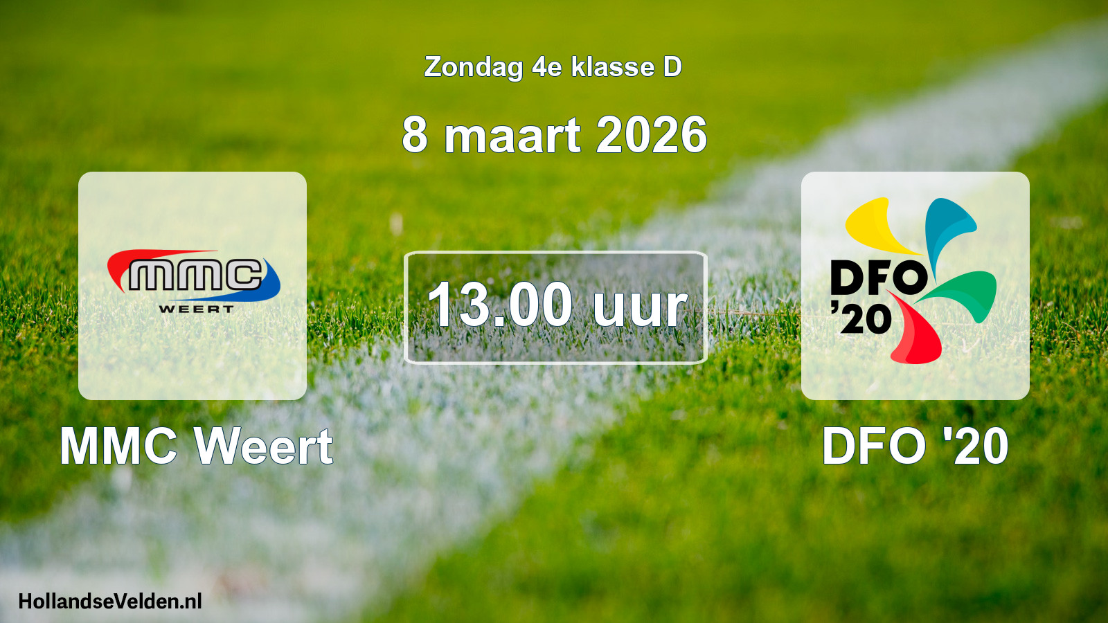 Geplande wedstrijd: MMC Weert - DFO '20 (8 maart 2026)