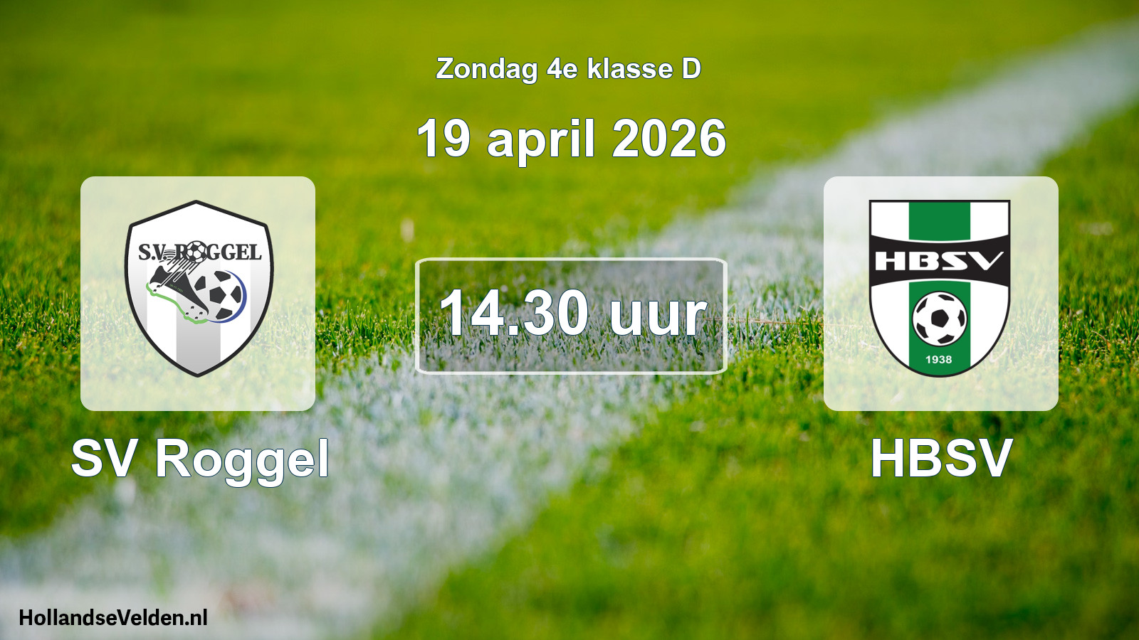 Geplande wedstrijd: SV Roggel - HBSV (19 april 2026)