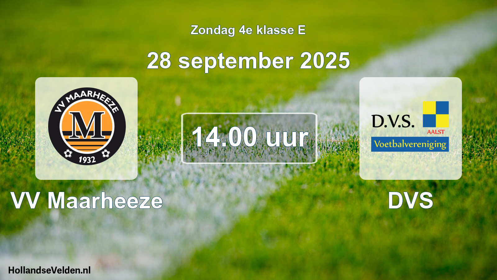 Scheduled Match: VV Maarheeze - DVS (28 September 2025)