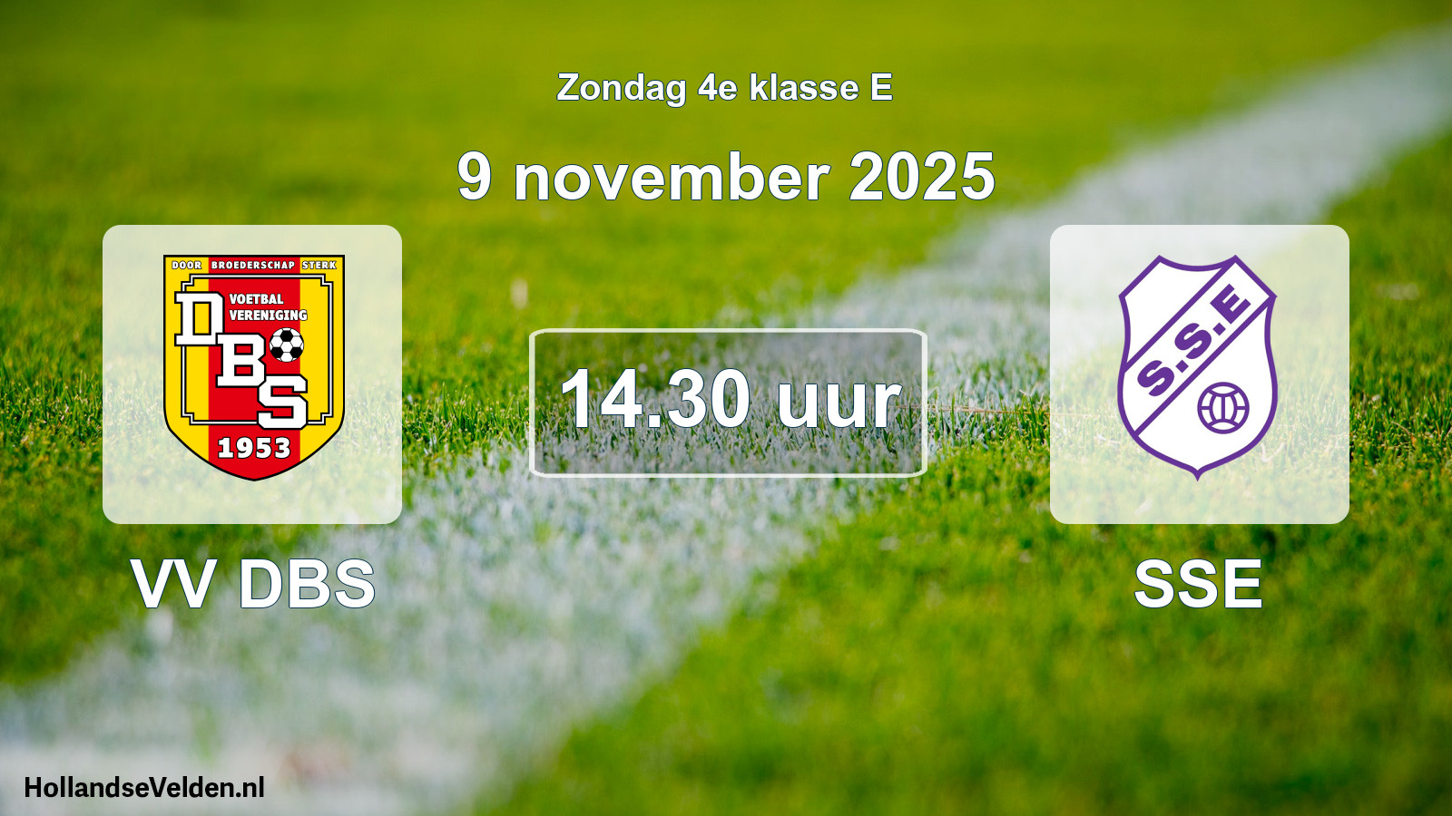 Scheduled Match: VV DBS - SSE (9 November 2025)