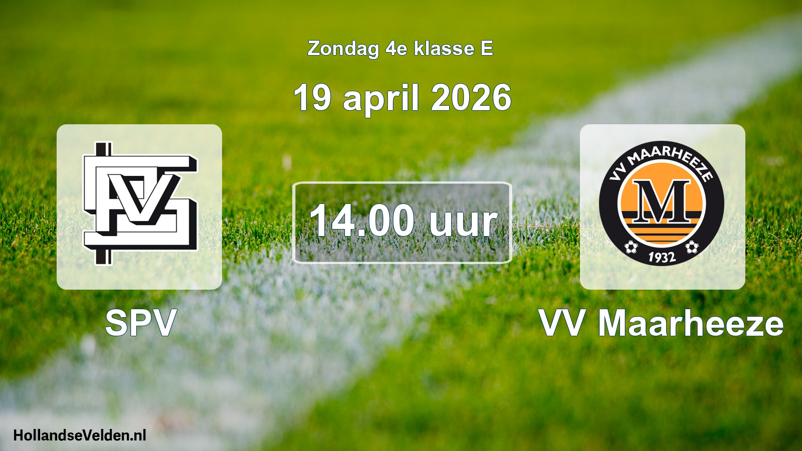 Scheduled Match: SPV - VV Maarheeze (19 April 2026)