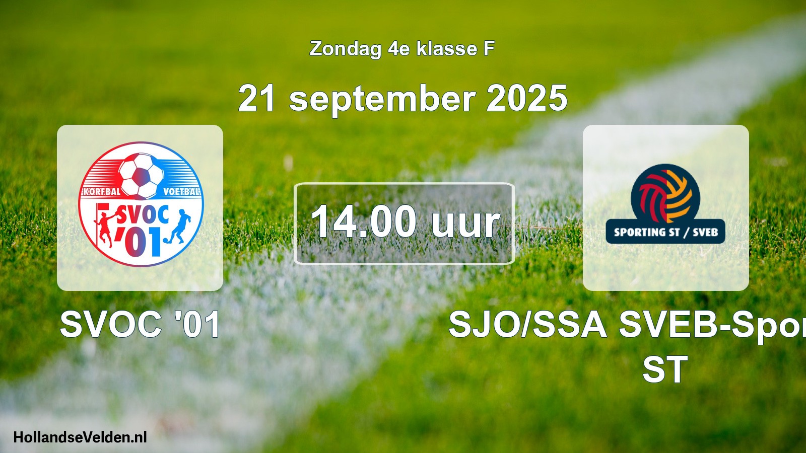 Scheduled Match: SVOC '01 - SJO/SSA SVEB-Sporting ST (21 September 2025)
