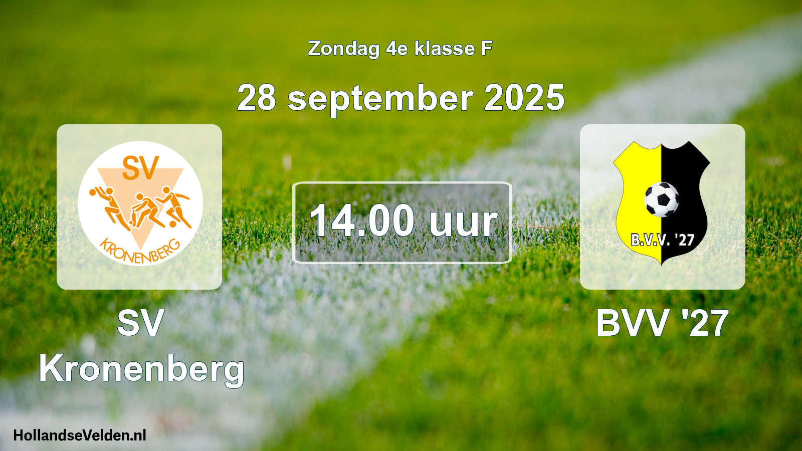 Scheduled Match: SV Kronenberg - BVV '27 (28 September 2025)