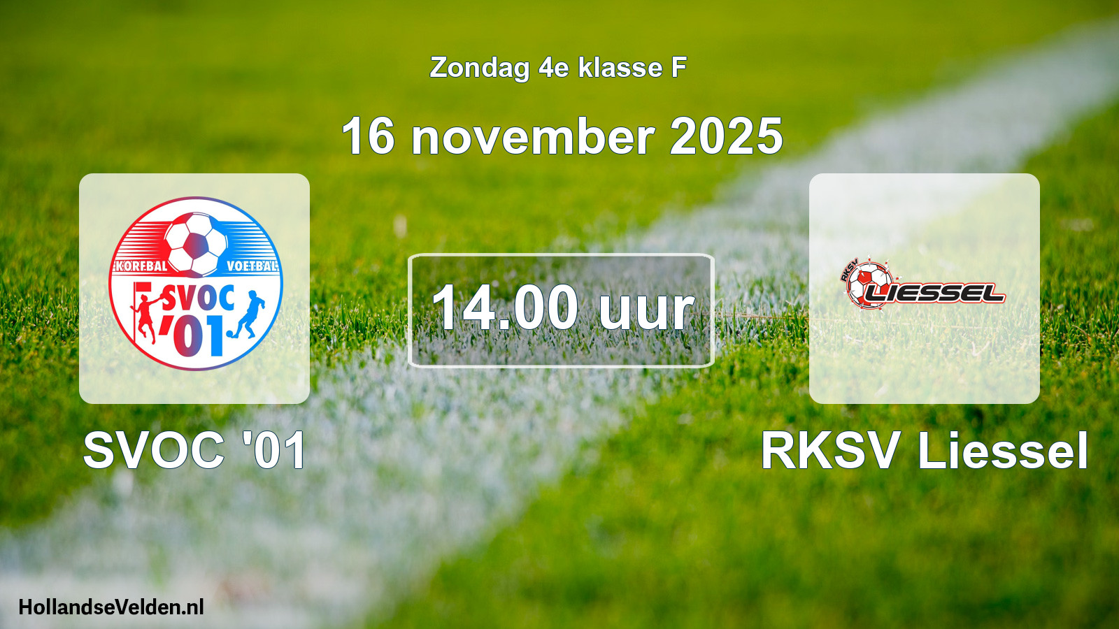 Geplande wedstrijd: SVOC '01 - RKSV Liessel (16 november 2025)