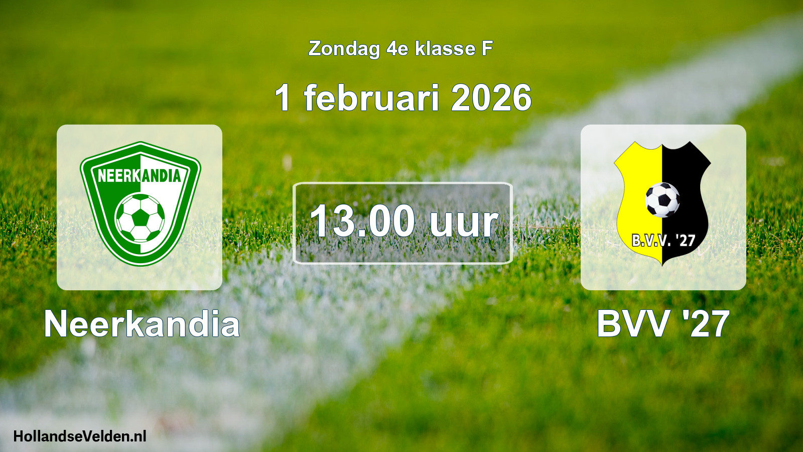 Scheduled Match: Neerkandia - BVV '27 (1 February 2026)