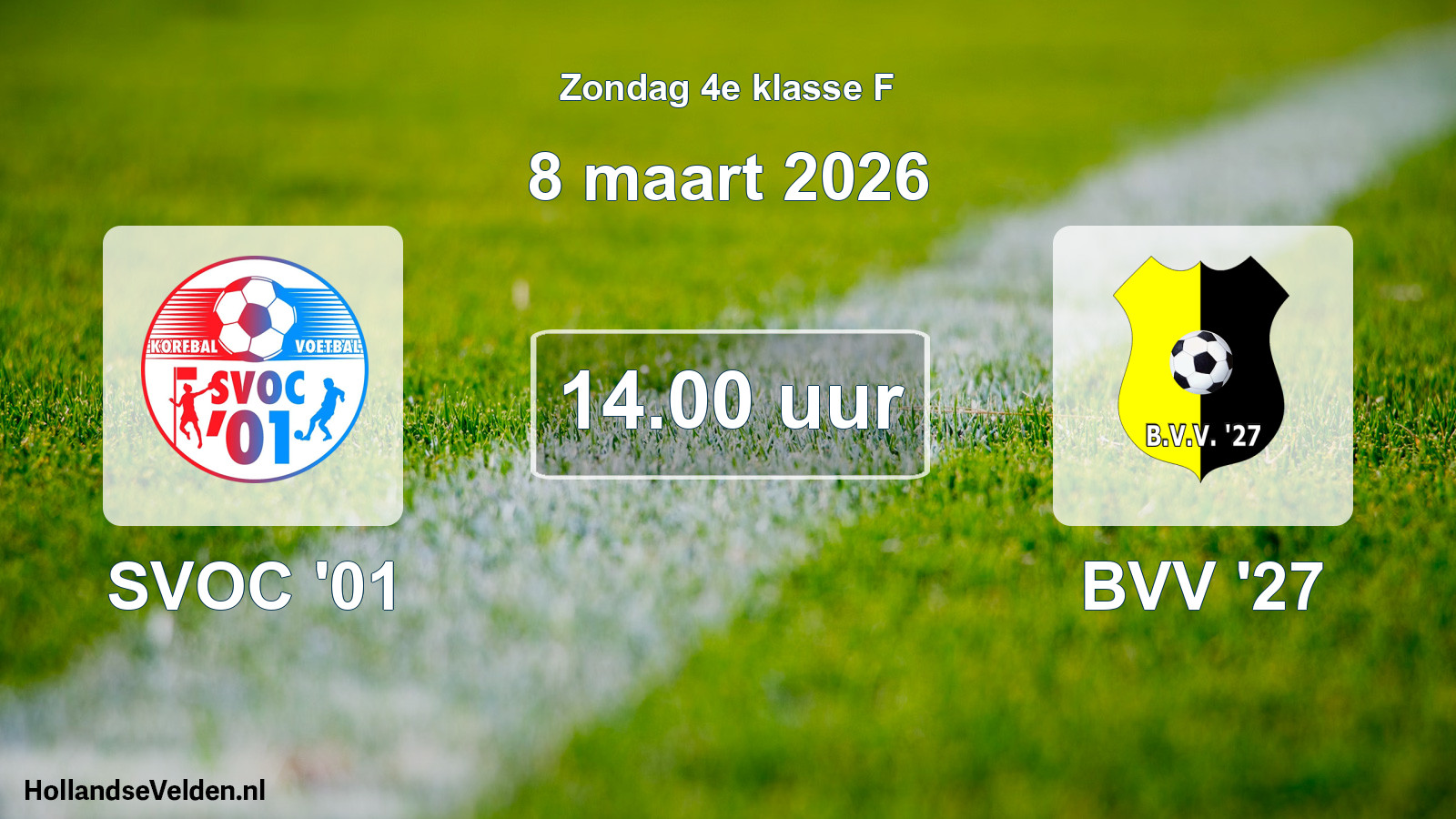 Geplande wedstrijd: SVOC '01 - BVV '27 (8 maart 2026)