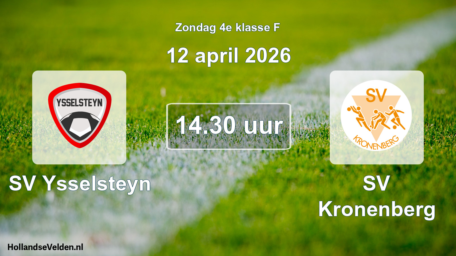 Scheduled Match: SV Ysselsteyn - SV Kronenberg (12 April 2026)