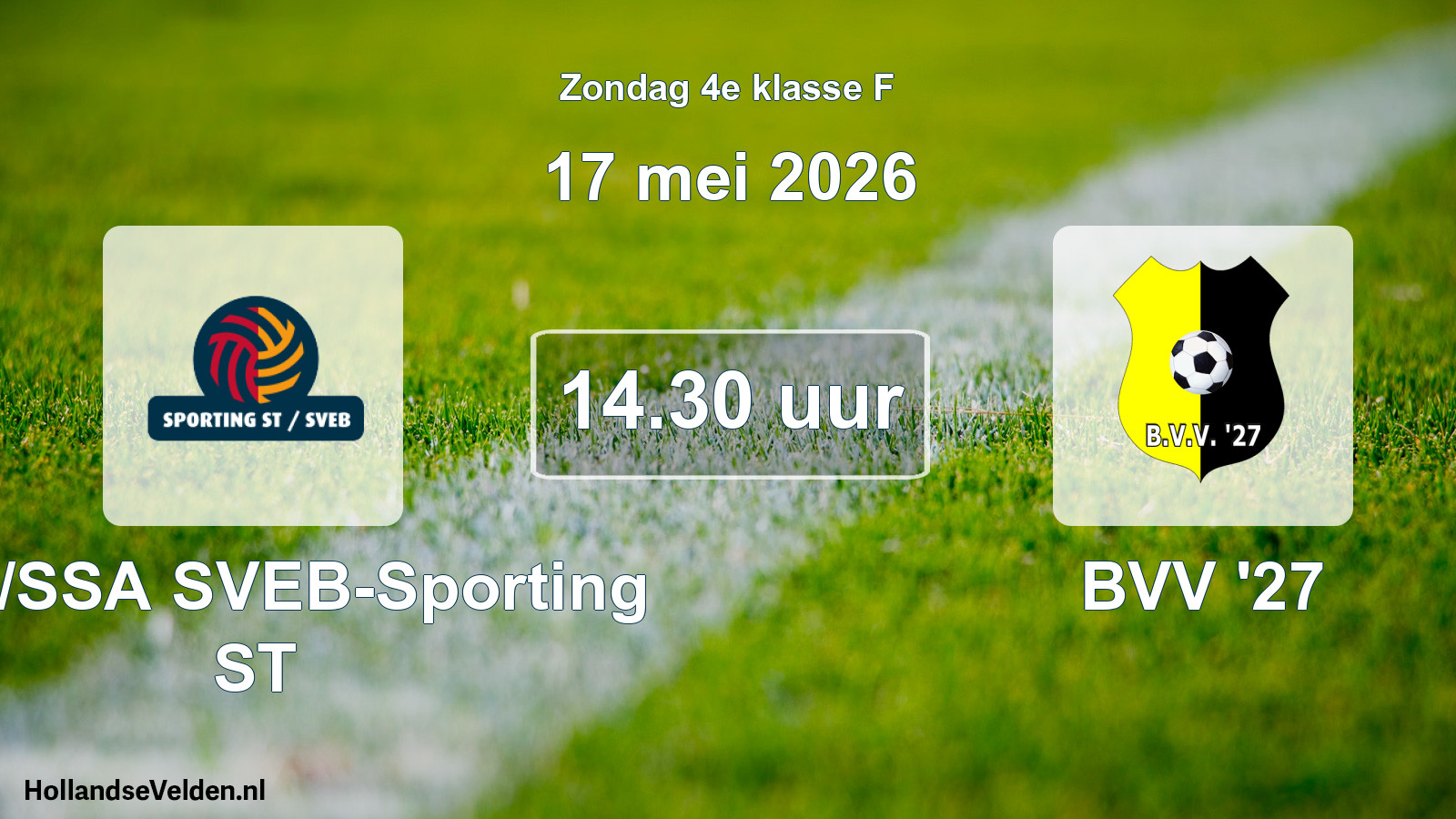 Scheduled Match: SJO/SSA SVEB-Sporting ST - BVV '27 (17 May 2026)