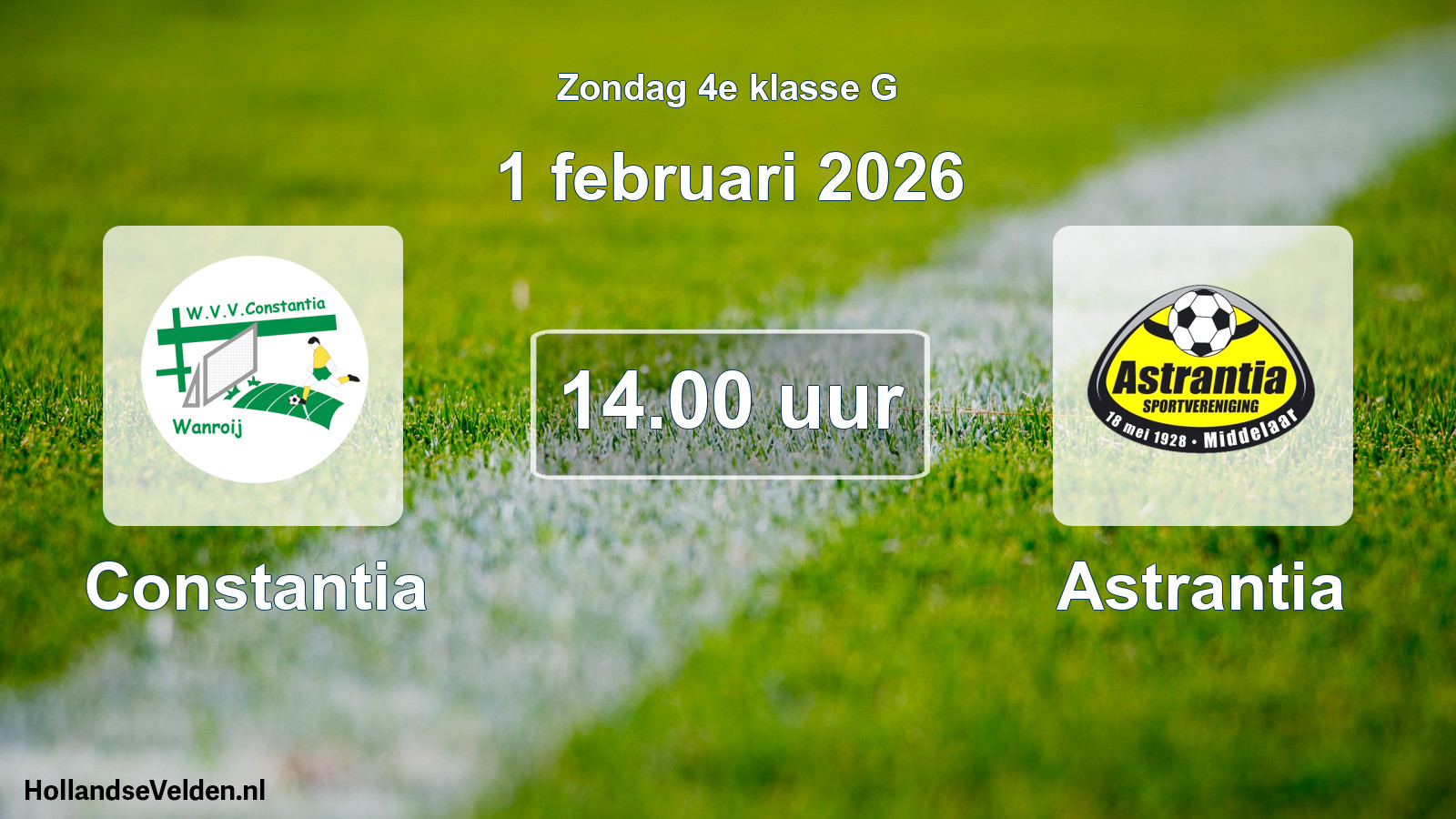 Geplande wedstrijd: Constantia - Astrantia (1 februari 2026)