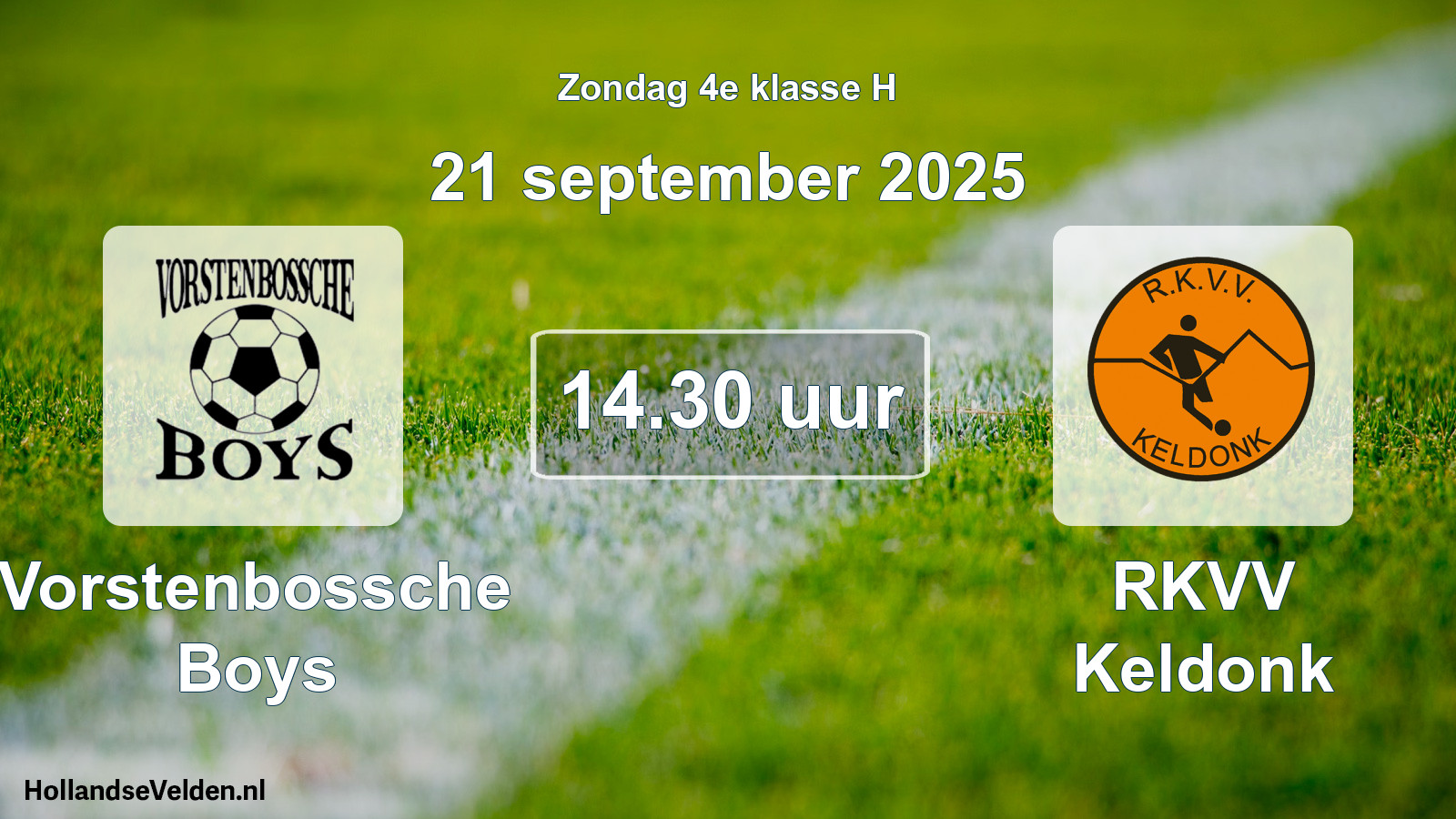 Geplande wedstrijd: Vorstenbossche Boys - RKVV Keldonk (21 september 2025)