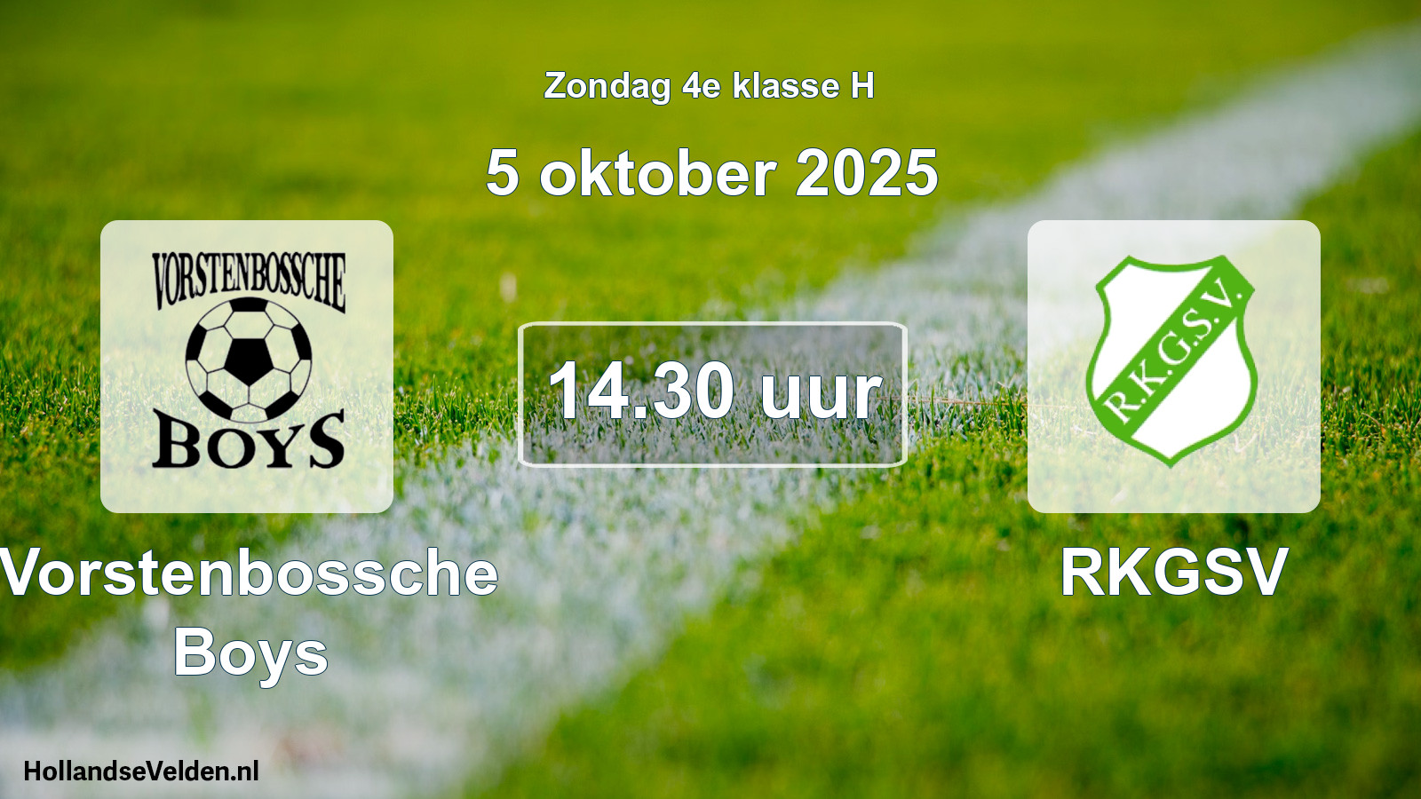 Scheduled Match: Vorstenbossche Boys - RKGSV (5 October 2025)