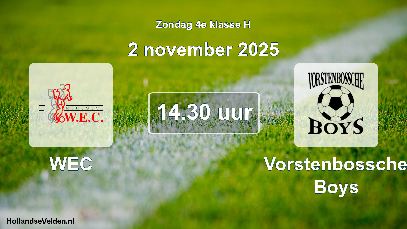 Geplande wedstrijd: WEC - Vorstenbossche Boys (2 november 2025)