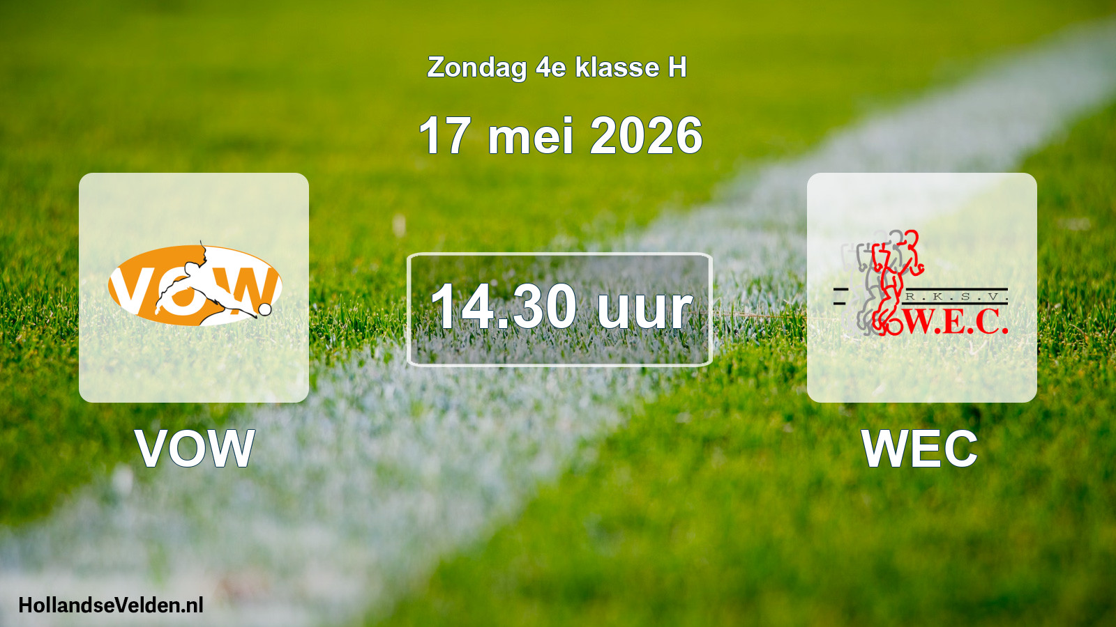 Geplande wedstrijd: VOW - WEC (17 mei 2026)