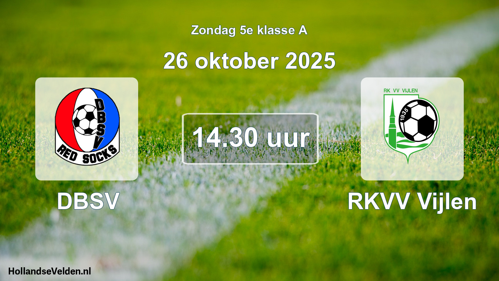 Scheduled Match: DBSV - RKVV Vijlen (26 October 2025)