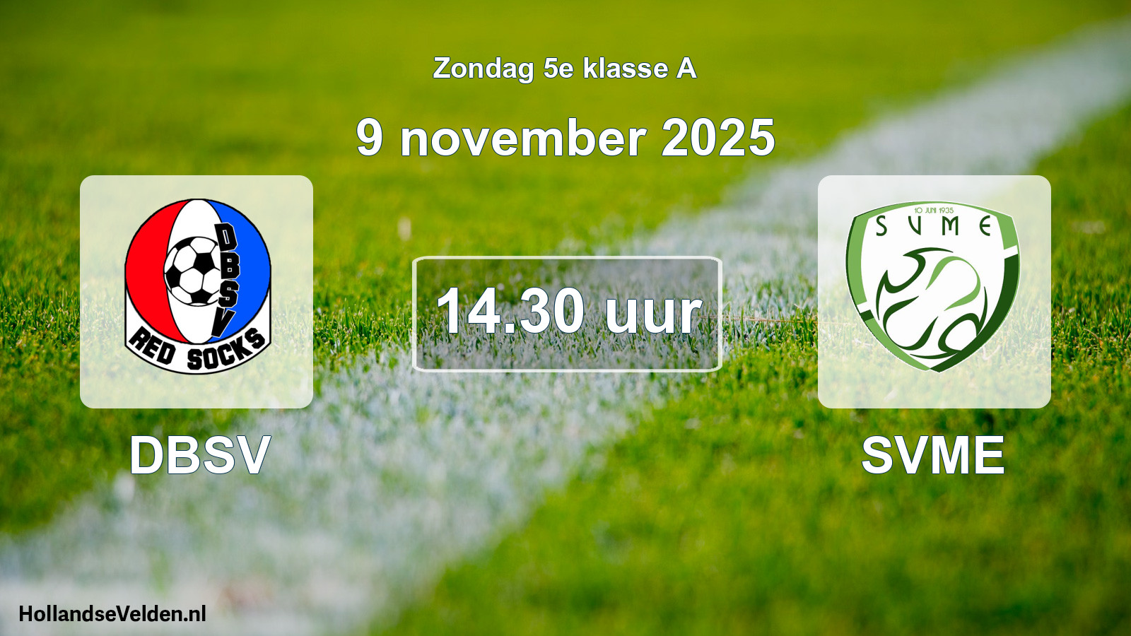 Geplande wedstrijd: DBSV - SVME (9 november 2025)