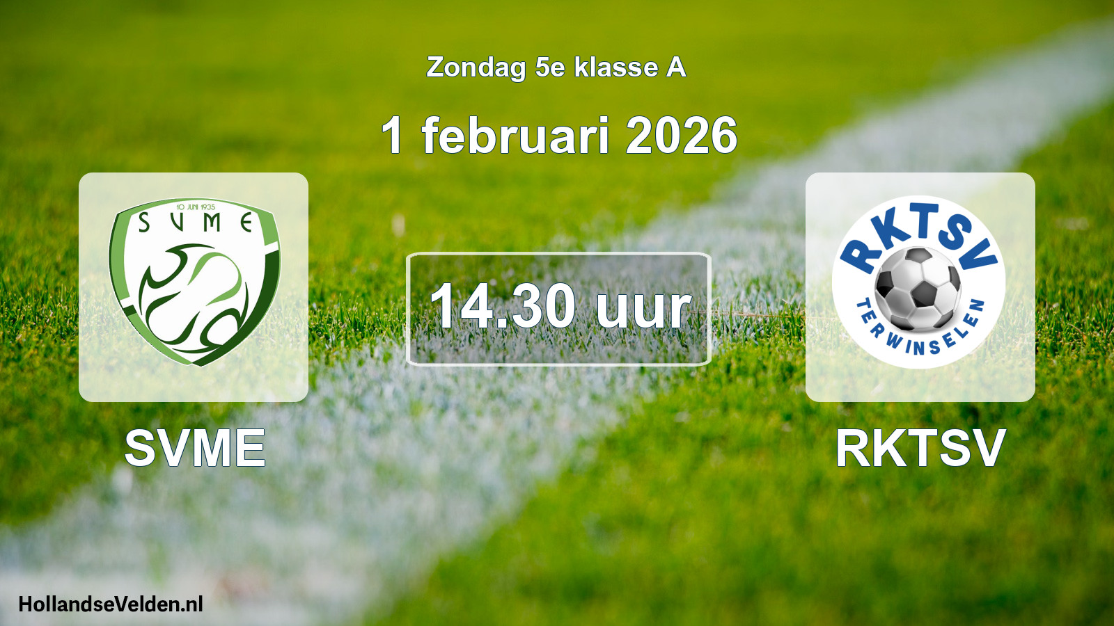 Geplande wedstrijd: SVME - RKTSV (1 februari 2026)