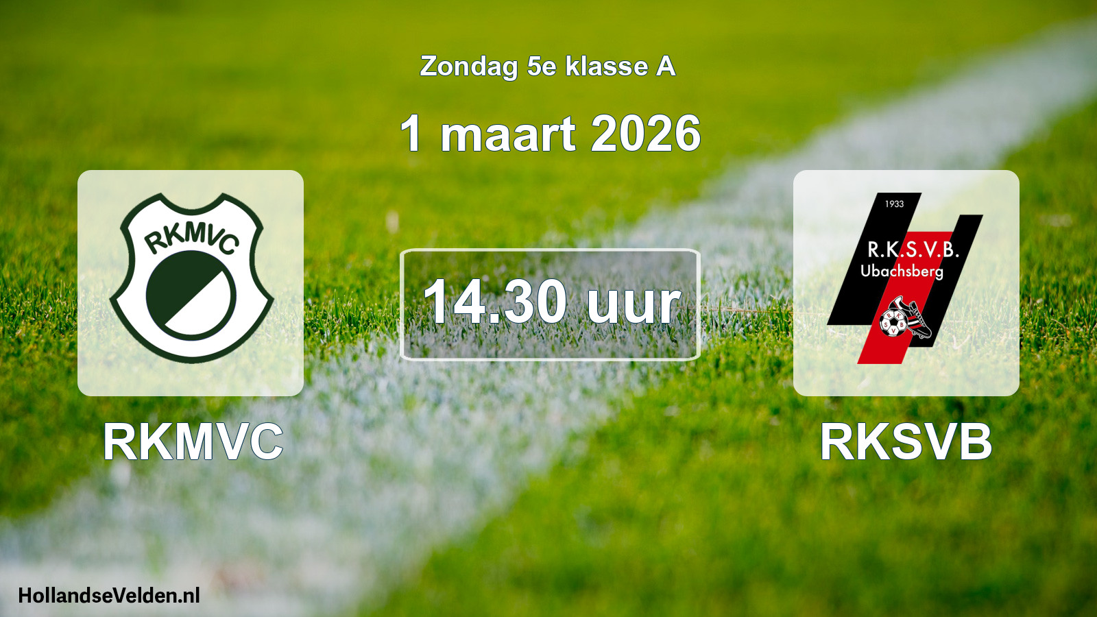 Geplande wedstrijd: RKMVC - RKSVB (1 maart 2026)