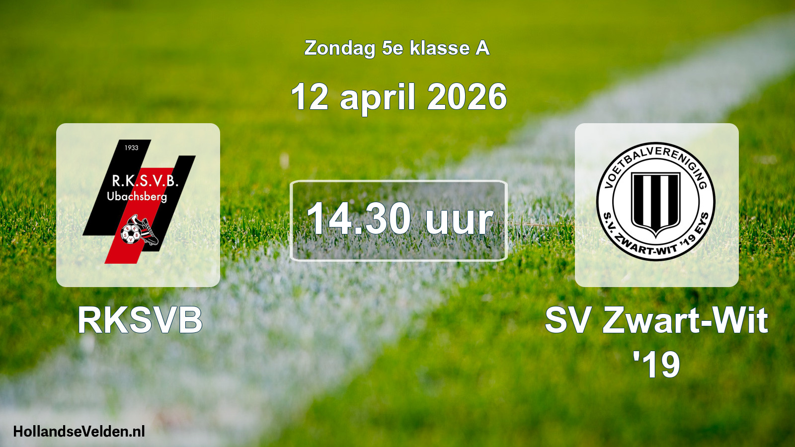 Geplande wedstrijd: RKSVB - SV Zwart-Wit '19 (12 april 2026)