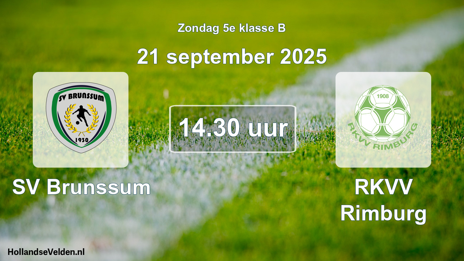 Scheduled Match: SV Brunssum - RKVV Rimburg (21 September 2025)
