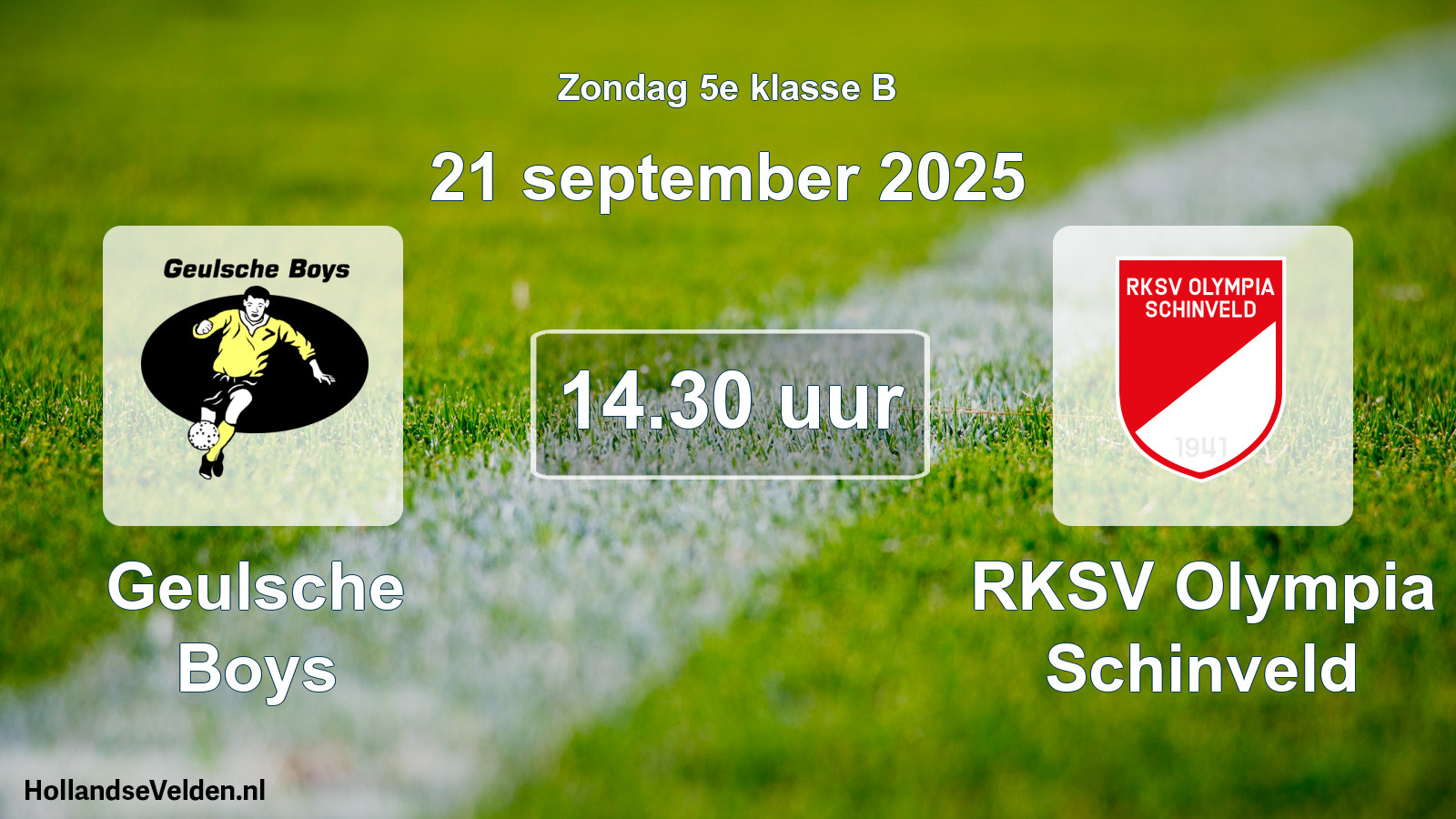 Scheduled Match: Geulsche Boys - RKSV Olympia Schinveld (21 September 2025)