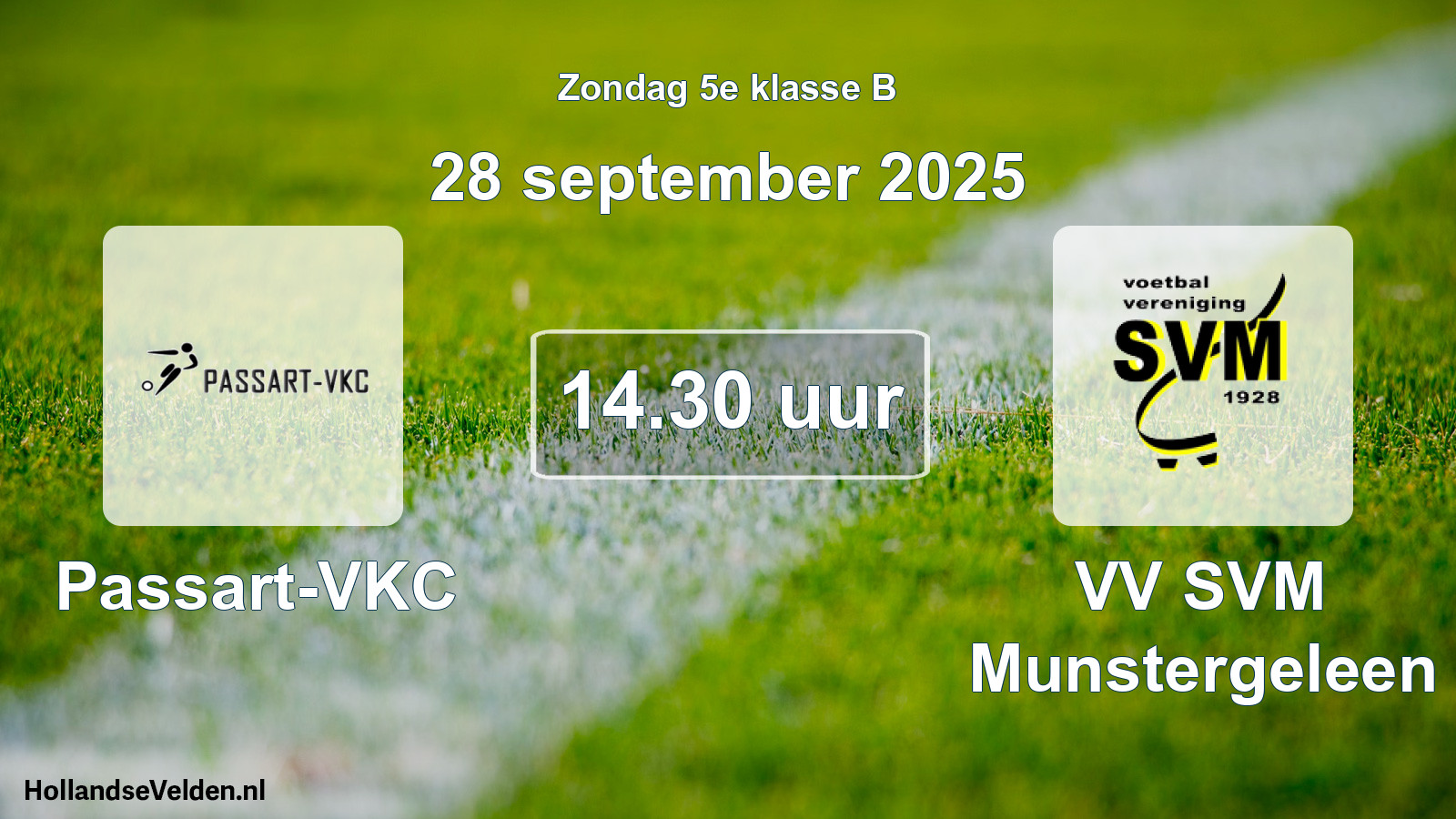 Scheduled Match: Passart-VKC - VV SVM Munstergeleen (28 September 2025)