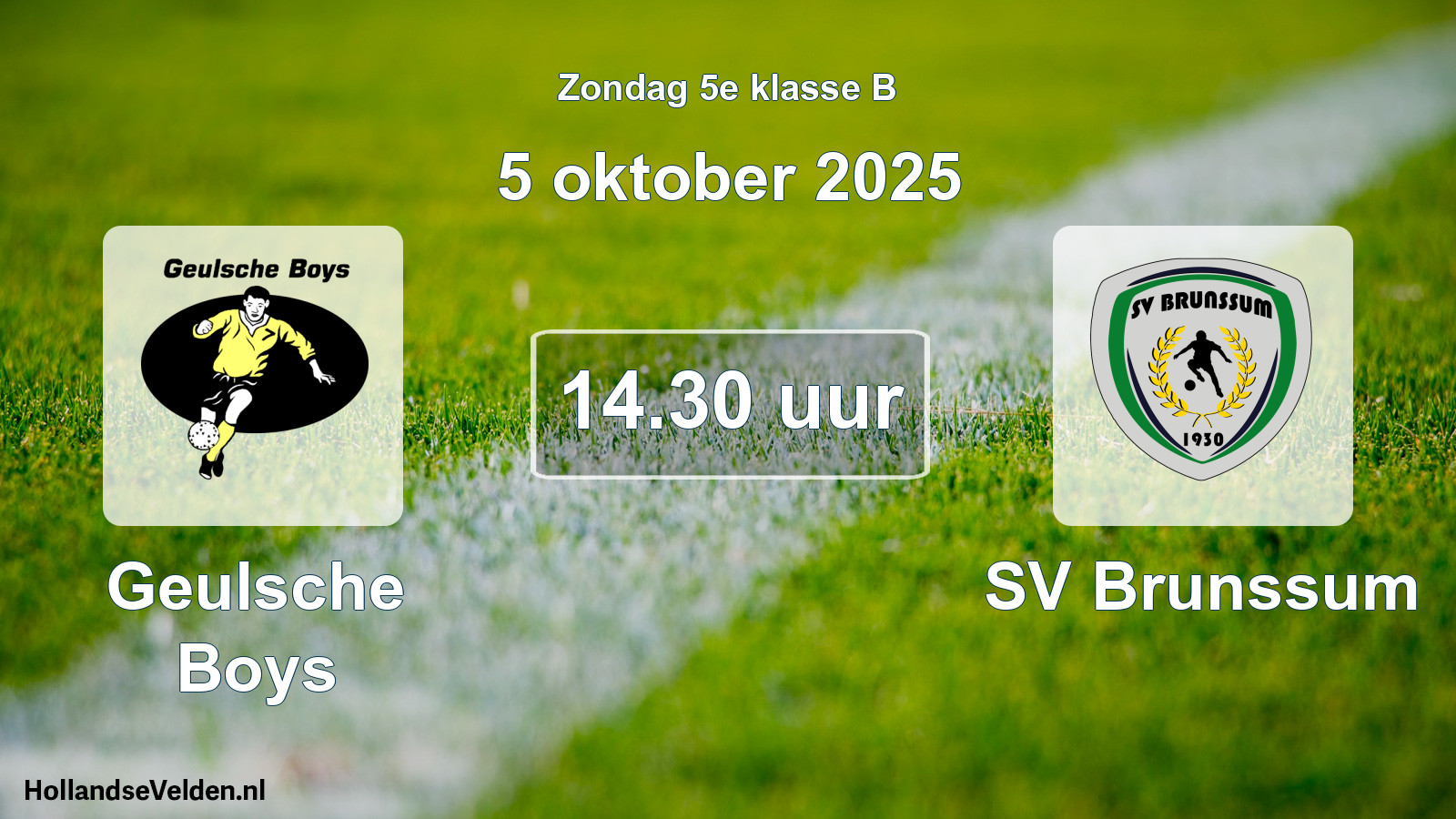 Scheduled Match: Geulsche Boys - SV Brunssum (5 October 2025)