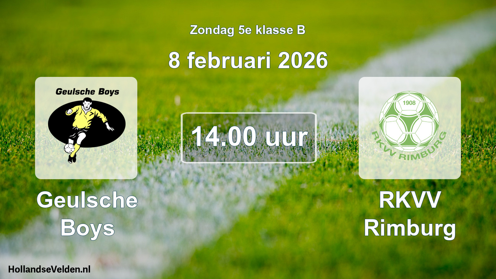 Geplande wedstrijd: Geulsche Boys - RKVV Rimburg (8 februari 2026)